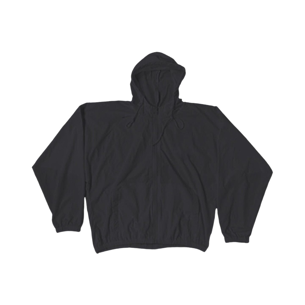 New Yeezy Blank Nylon Hooded Windbreaker Jacket Charcoal Size 2